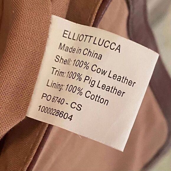 Elliot Lucca Brown Genuine Leather Purse, Brown Braided Strap - Picture 12 of 12